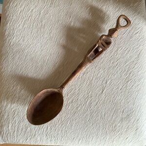 hand carved wooden spoon